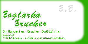 boglarka brucker business card